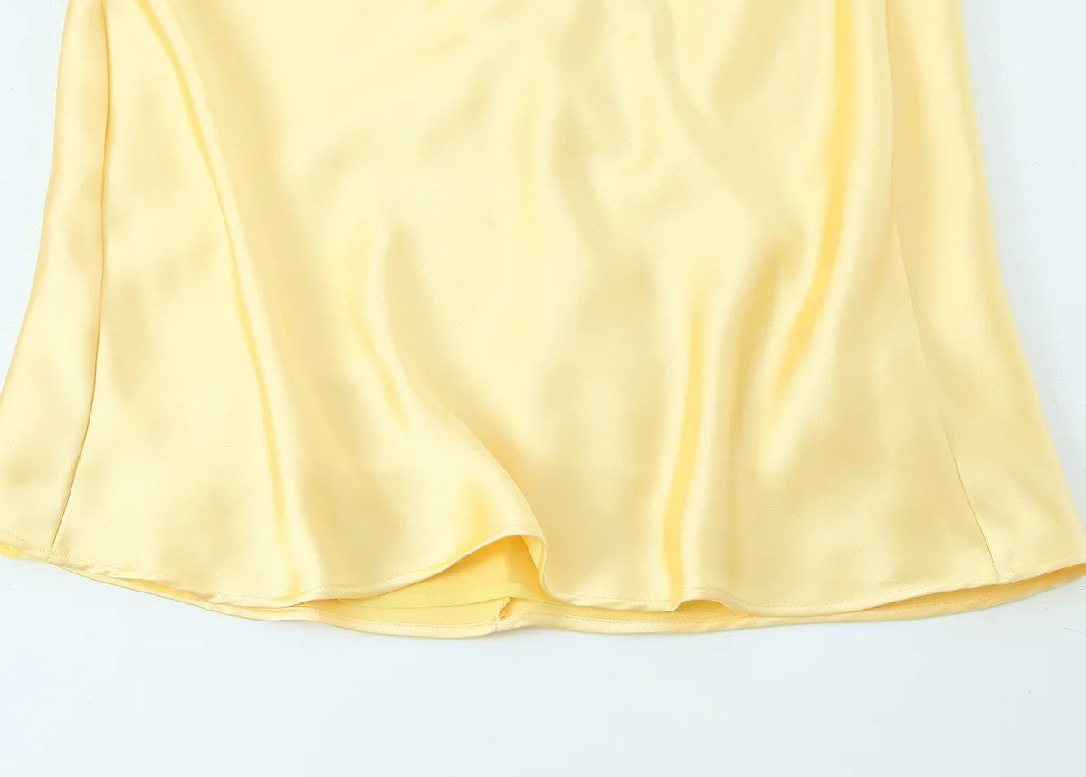 Women Solid Satin Backless Sexy Long Dress Fashion Sleeveless Bodycon Spaghetti Strap Dresses 2025 New Vocation Party Vestidos