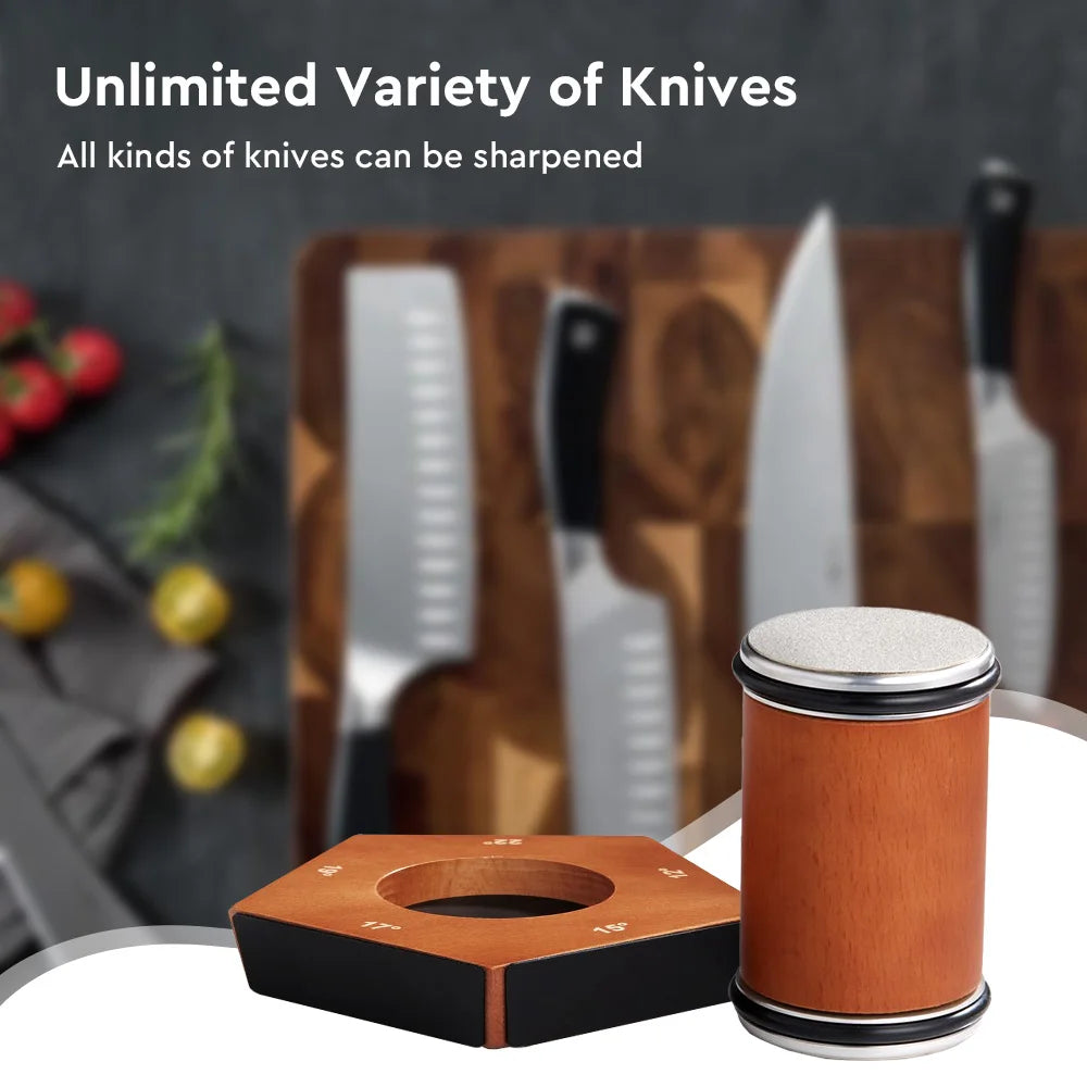 Rolling Knife Sharpener with 5 Types Degrees Magnetic Knife Holder Diamond Sharpening Stone Kit Roller Kitchen Accessories