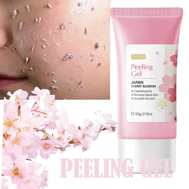 60g Face Exfoliating Gel - Whitening Moisturizer Repair Facial Scrub Cleanser Acne & Blackhead Treatment Remove Skin Care Cream