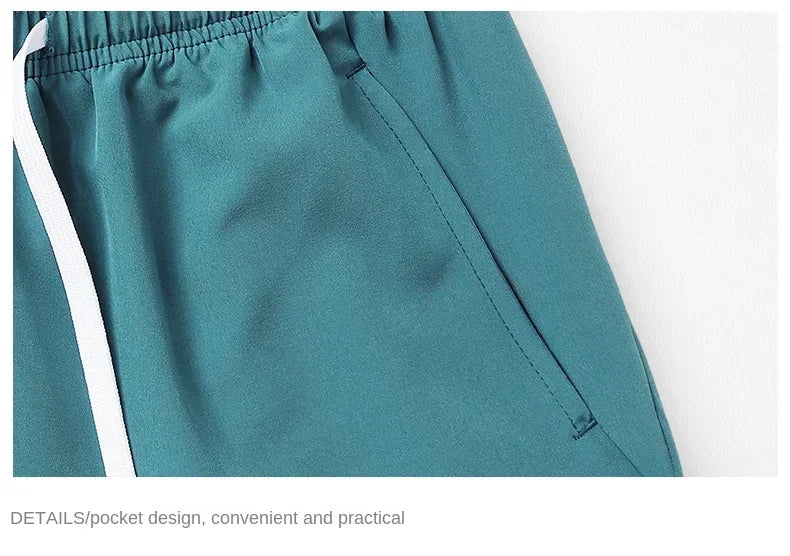 Summer Men's Shorts with Zip Pocket Quick-Drying Sports Trousers Lightweight Breathable Sports Shorts Casual Streetwear