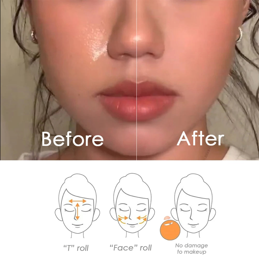 Oil-Absorbing Natural Volcanic Stone Face Clean Care Oil Control Reusable Face Massager Roller Skincare Beauty Makeup Tool