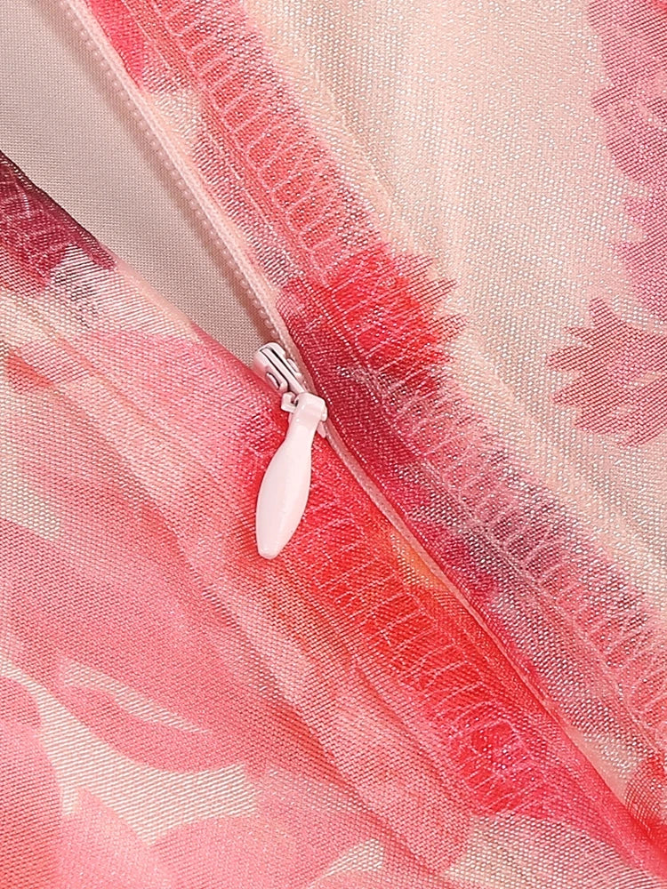 Summer Women Sleeveless Colorful Floral Printing Beach Long Dress Sexy Spaghetti Straps Backless Ruffles Split Dresses Holiday