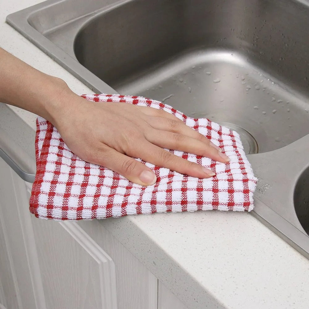 Rag Tea Towels New Cotton Drying Washing Dish Cloth Absorbent Large Size Cleaning Cloths Kitchen Supplies