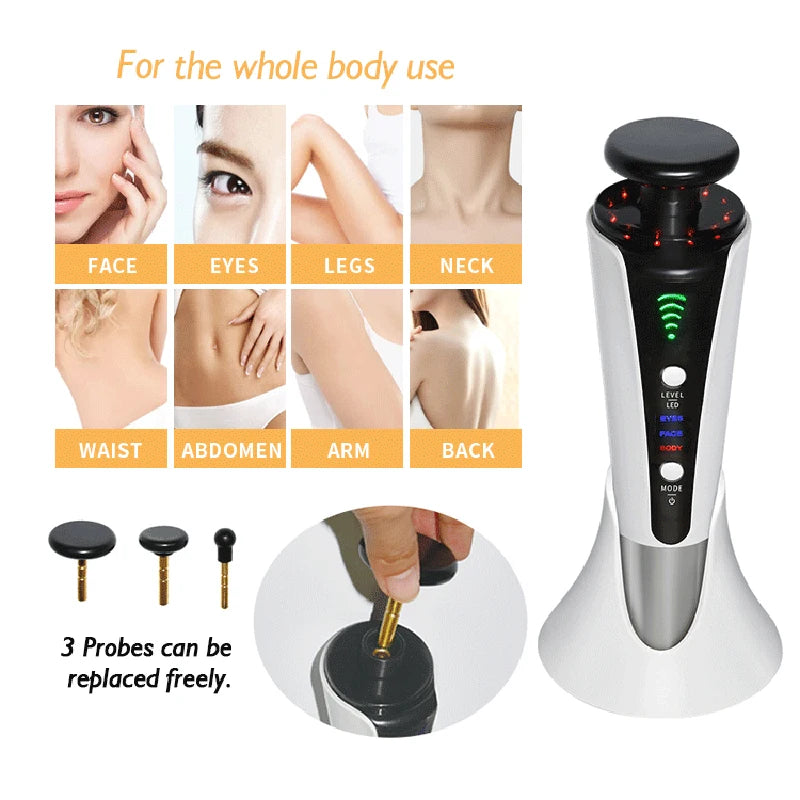 NEW 3 In 1 Skin Lifting Red Light Machine for Face Body Facial Rejuvenation Tighten Eye Bag Remove Chin V-line Up Beauty Device