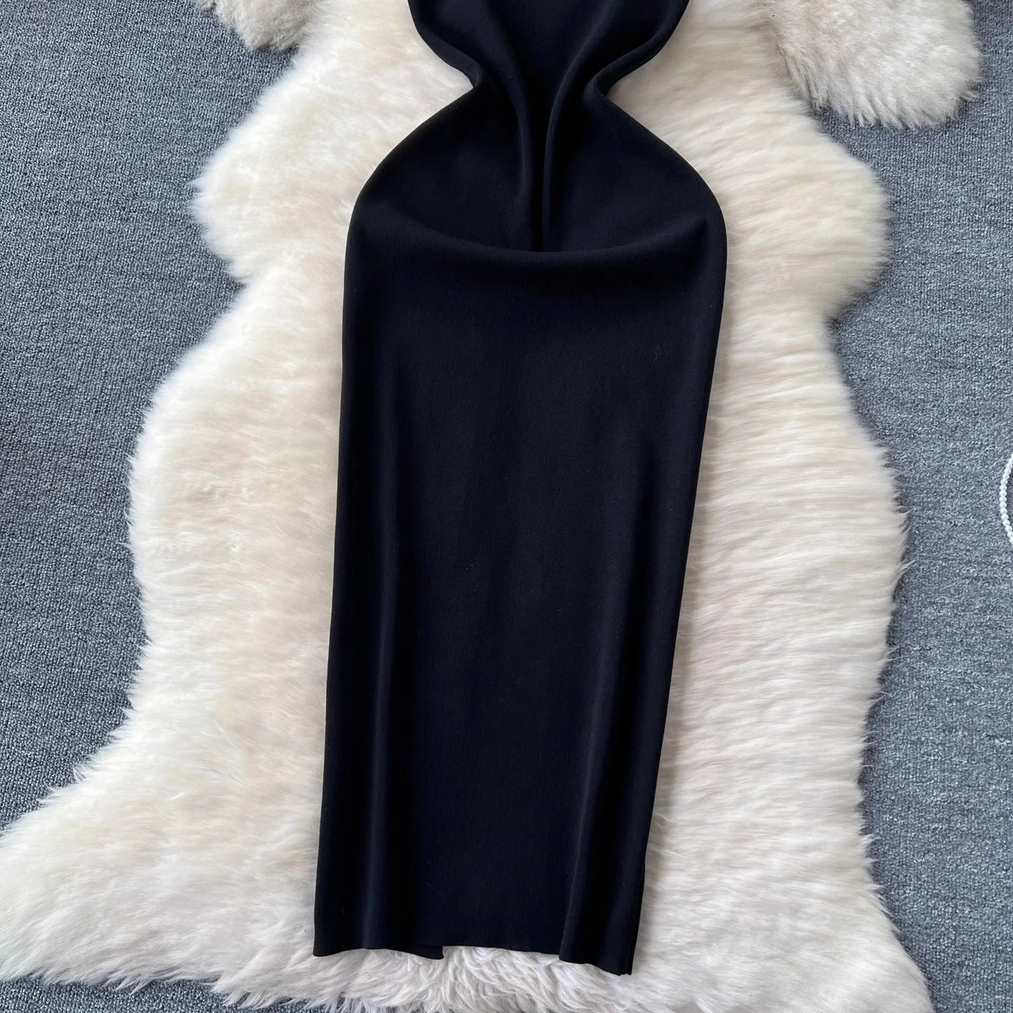 YuooMuoo Sexy Package Hips Split Bodycon Long Dress 2024 New Fashion Sleeveless Knitted Summer Dress Streetwear Ladies Outfits