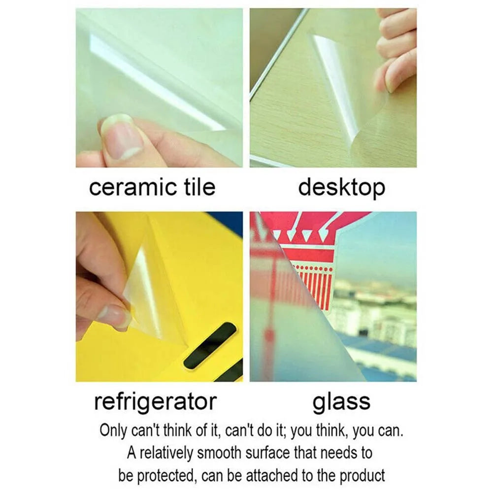 60x300cm Transparent Kitchen Oil-proof Wall Sticker Heat-resistant Self-Adhesive Film Covering Removable Protective Film Shelf