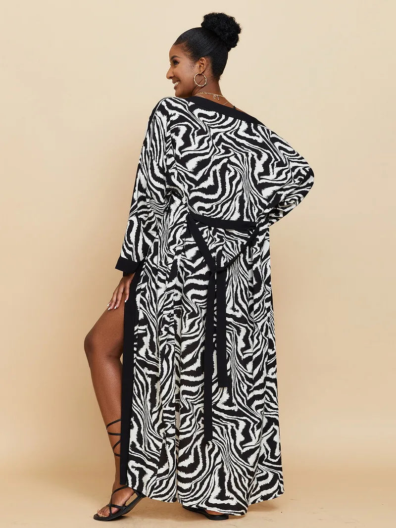 Para Praia Kimono Beach Robe Swimsuit Cover Ups Beachwear Long Flared Sleeve Dress Sarong Women Loose Cardigan Bikini Covers