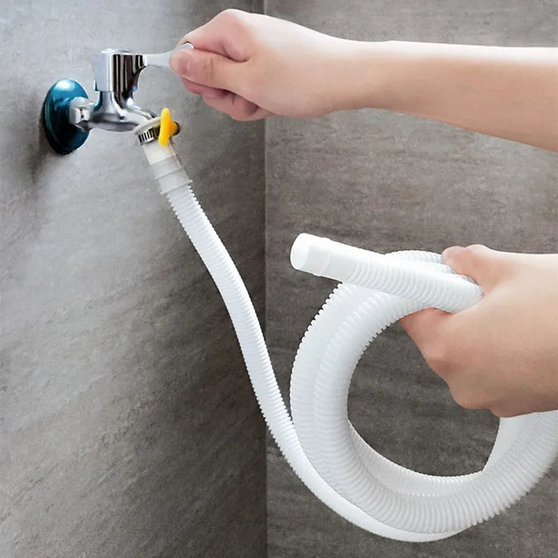 1-4M White Drain Hose Pipe Inlet Hoses Extension Drainpipe Tube for Air Conditioner Washing Maching Kitchen Faucet Accessories