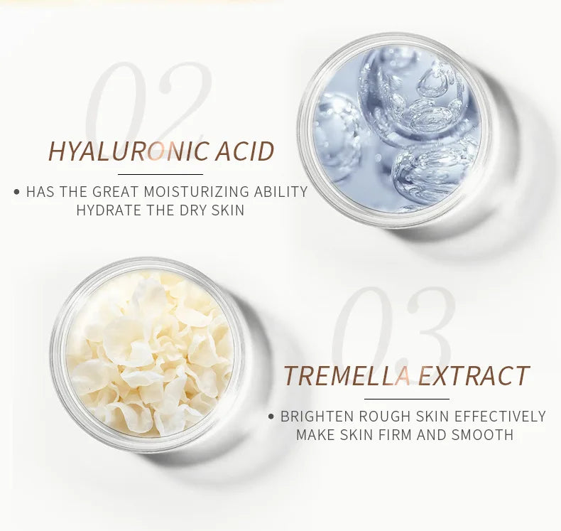 50g Snail Face Cream Improve Dry Rough Skin Smoothing Facial Hyaluronic Acid Moisturizing Nourishing Essences Cream Skin Care