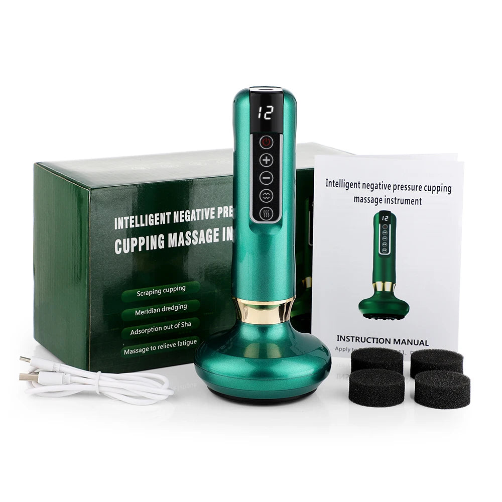Electric Suction Medical Cupping Therapy Set Beauty Massager Glass Jars Anti Cellulite Cupping Vacuum Slimming Guasha Massage