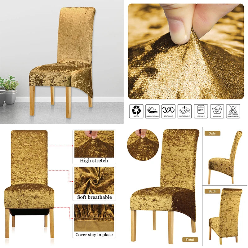 Waterproof Elastic Chair Cover For Dining Room Kitchen Wedding Hotel Banquet Restaurant Anti-dirty Seat Cover Dining Chair Cover