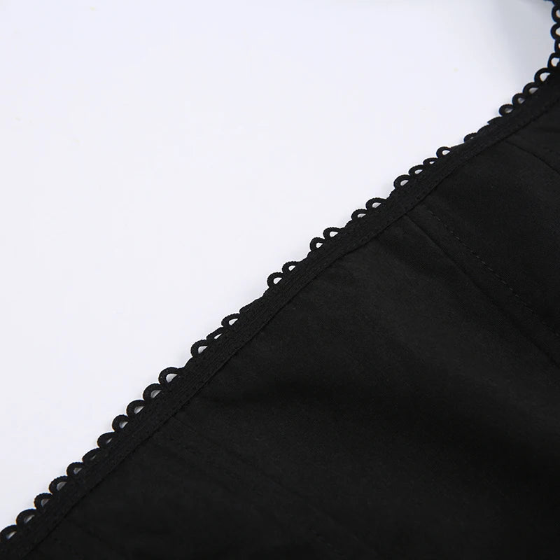 Darlingaga Gothic Grunge Corset Strap Long Dress Summer Lace Patchwork Dark Academia Party Female Dress Maxi Fashion Vintage Y2K