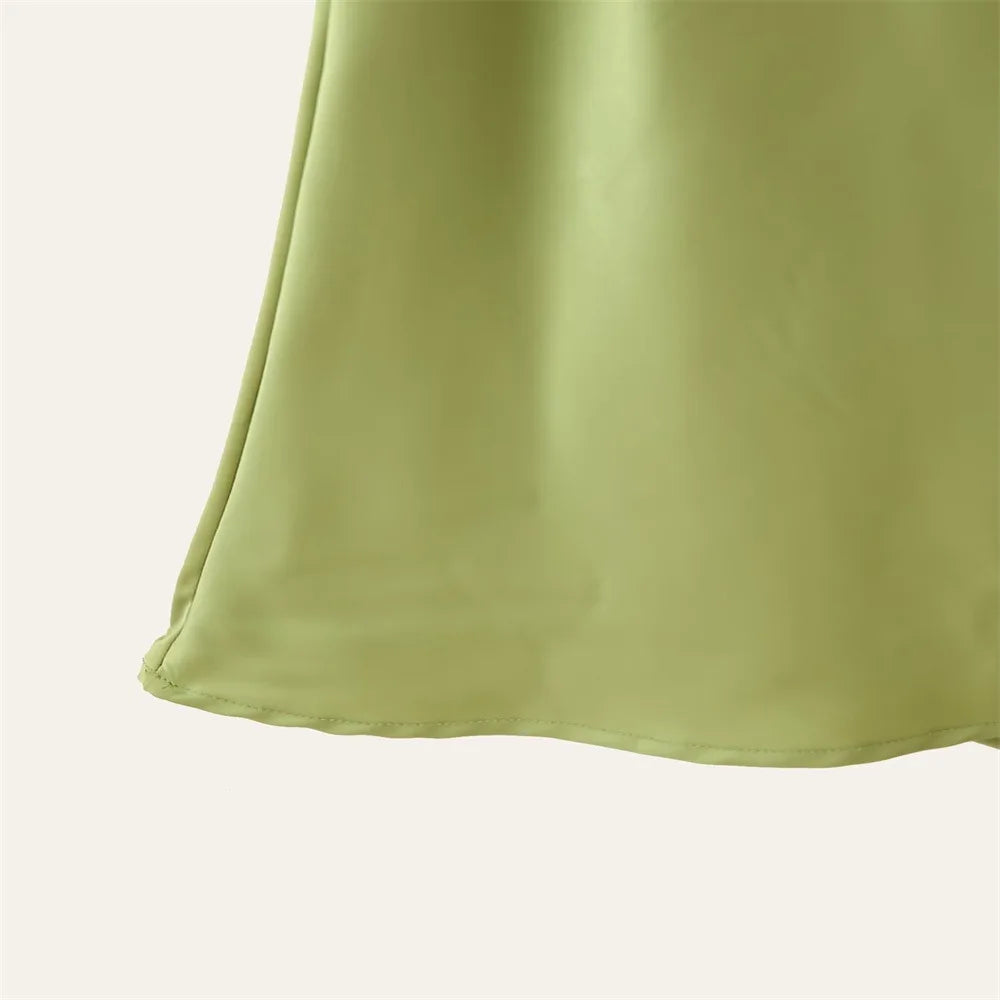 VEITCHE Elegant Women's Soft Silk Satin Long Dress Halter Backless Sleeveless Ribbon Maxi Dresses 2025 Summer Lady Party Gowns