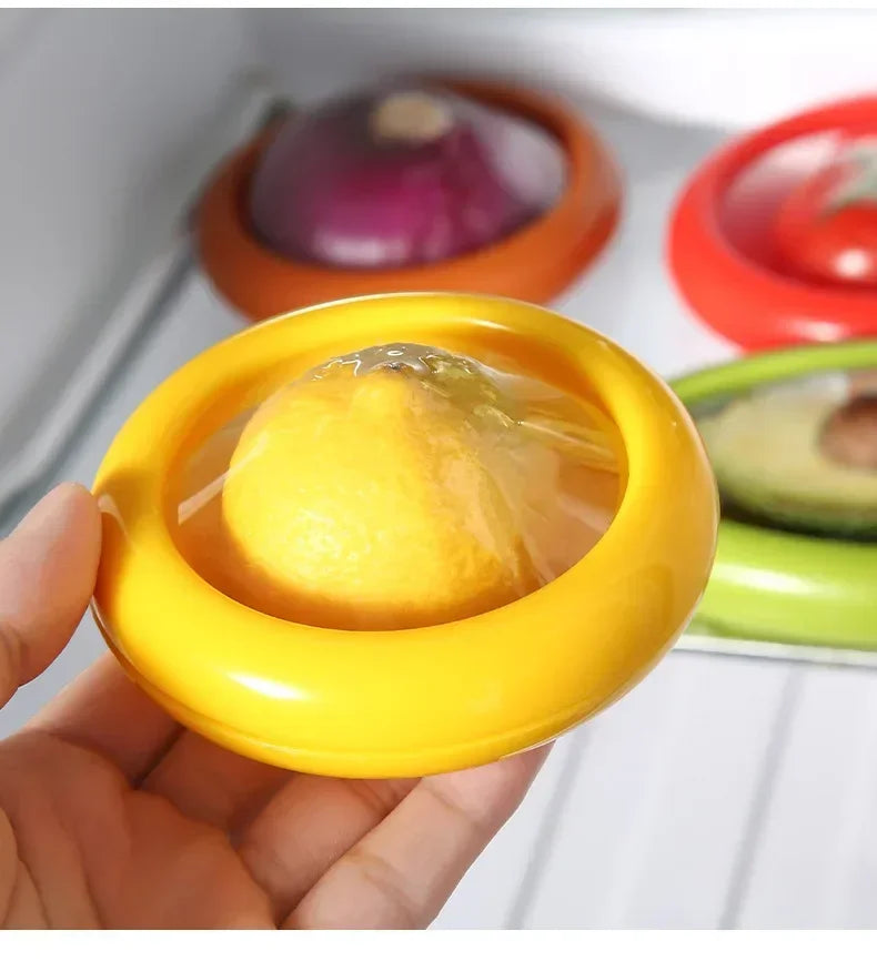 Crisper Box Kitchen Transparent Reusable Airtight Fresh Storage Food Fruit Vegetable Onion Lemon Saver Box Kitchen Clean Gadgets