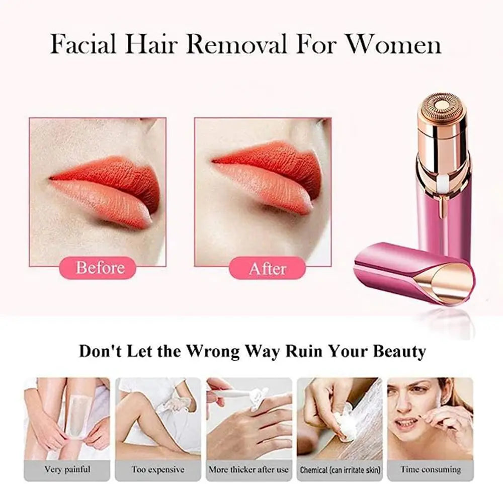 Electric Lipstick Razor Device Facial Hair Remover Tools Finishing Epilator Trimmer Flawless Dermaplane Shavers Beauty Gadgets