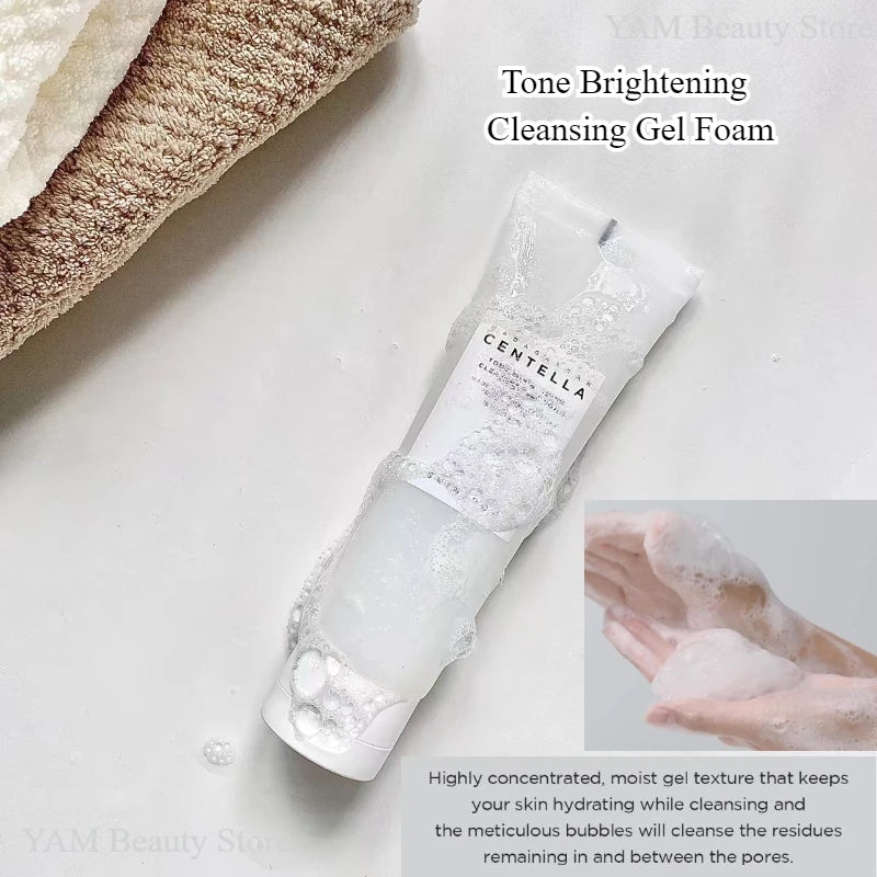 Korean Centella Brightening Toner Gel Facial Cleanser Ampoule Moisturizing Face Serum and Cream Skincare Original Products Set