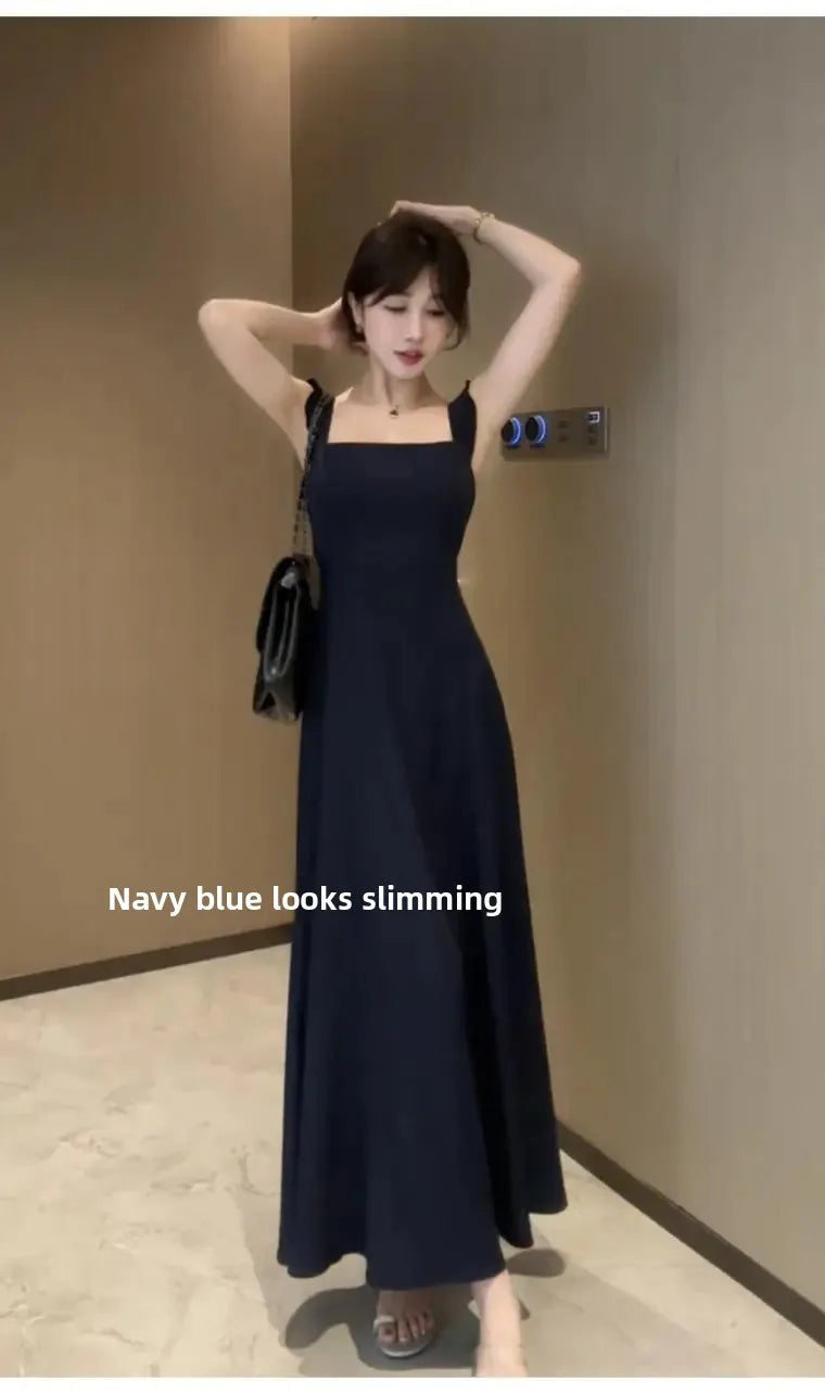 French Tea Break White Strapless Waist-Cinching Summer Hot Sale Of The Season New Small Size A- Line Long Dress Women's Fashion