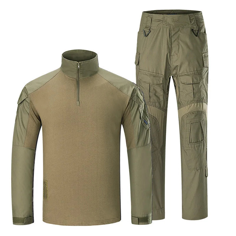 Summer Camouflage Frog Suit Men's Y2K Tactical Outdoor Quick Dry Durable Uniforms G3 Long Sleeve Hunting Training Combat Gear