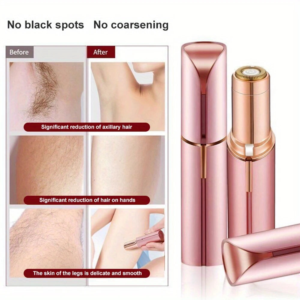 Flawless Facial Electric Eyebrow Trimmer Mini Epilator Lipstick Facial Hair Removal Portable Women Painless Razor Tool