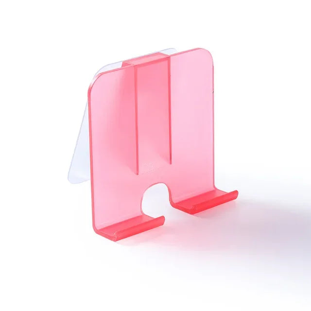 Plastic Wall-Mounted Mobile Phone Holder for Bathroom Sink and Kitchen Charging Support Bracket - Lazy Chasing Drama Phone Stand