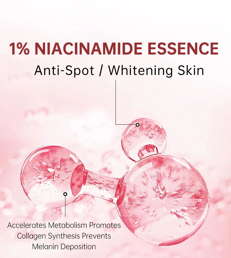 Niacinamide Whitening Face Serum Dark Spot Removal Moisturizing Shrinking Pore Hyaluronic Acid Nourishing Facial Skin Care