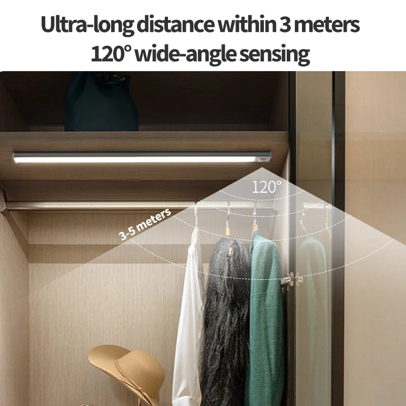 10-60cm LED Ultra Thin Lights Motion Sensor night light Wireless Under Cabinet Lights For Kitchen Closet Cabinet Lighting