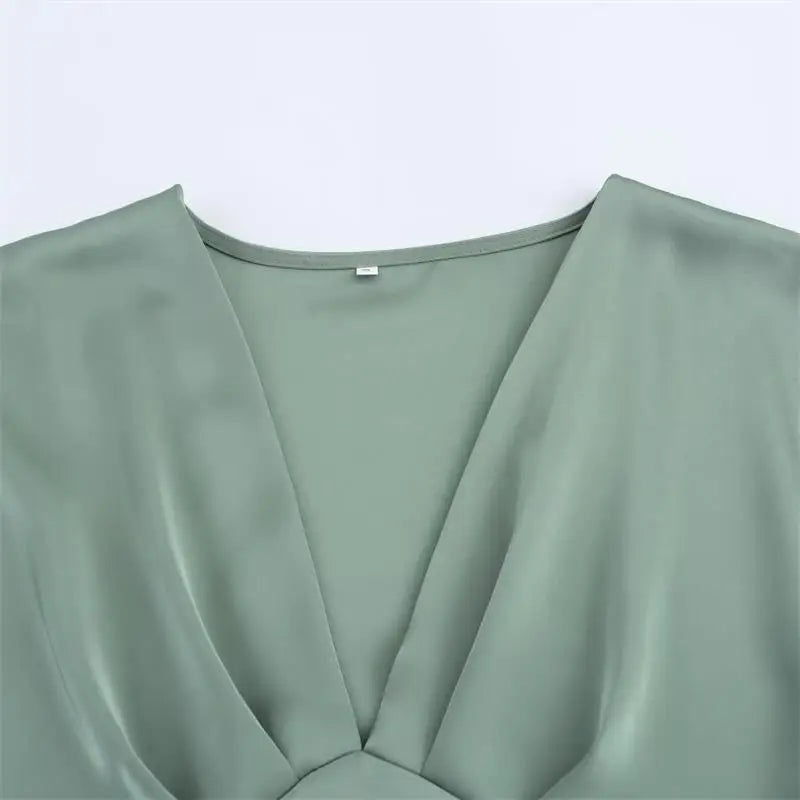 Women's 2025 New Dresses Summer Elegant Fashion Slim V-neck Street Holiday Long Dress Young Women Chic Comfortable Dress