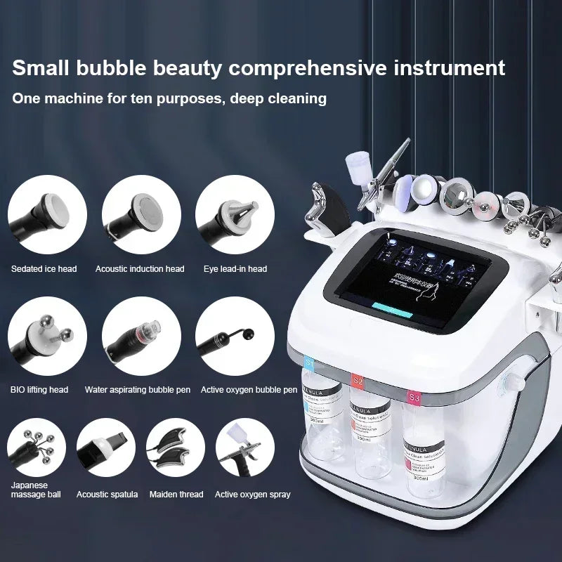 Hot Selling! 10IN1 Water Oxygen Jet Peel Hydro Beauty Skin Cleansing facial Machine Facial Machine Water Aqua Peeling for spa