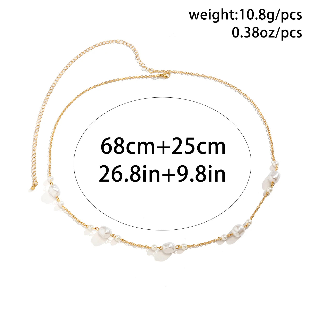 Ingemark Sexy Imitation Pearl Waist Belly Belt Chain for Women Summer Beach Bikini Boho Vacation Body Jewelry Y2K Accessories