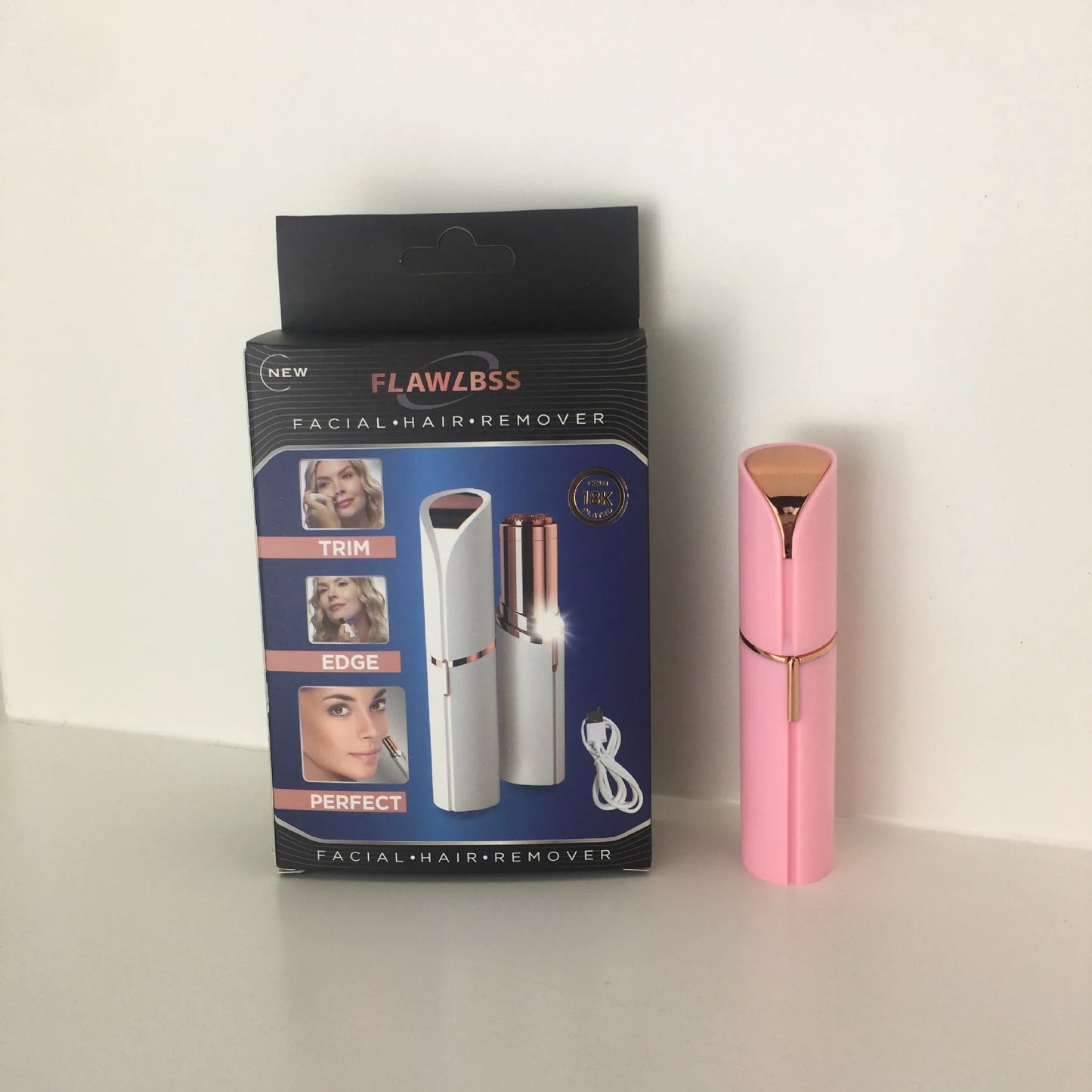 Flawless Facial Electric Eyebrow Trimmer Mini Epilator Lipstick Facial Hair Removal Portable Women Painless Razor Tool