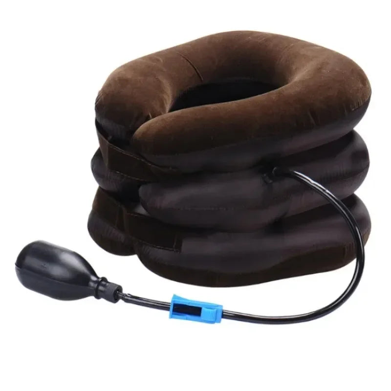 Neck Stretcher Neck Massager Cervical Support Pillow Air Pump Inflatable Collar Stretcher Brace Pain Relief Neck Collar Pillow