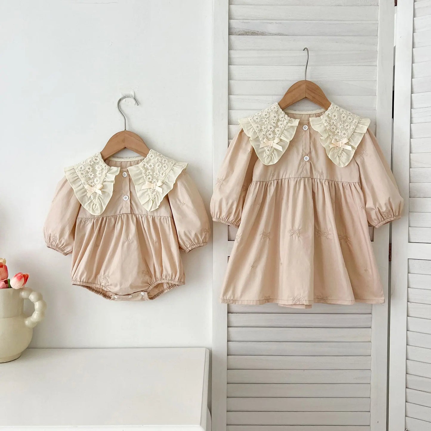 1-6Y Baby Girl Clothing Lace Autumn Casual Dresses Children Fashion Embroidery Sweet Princess Dress Long Sleeve Kids Party Dress
