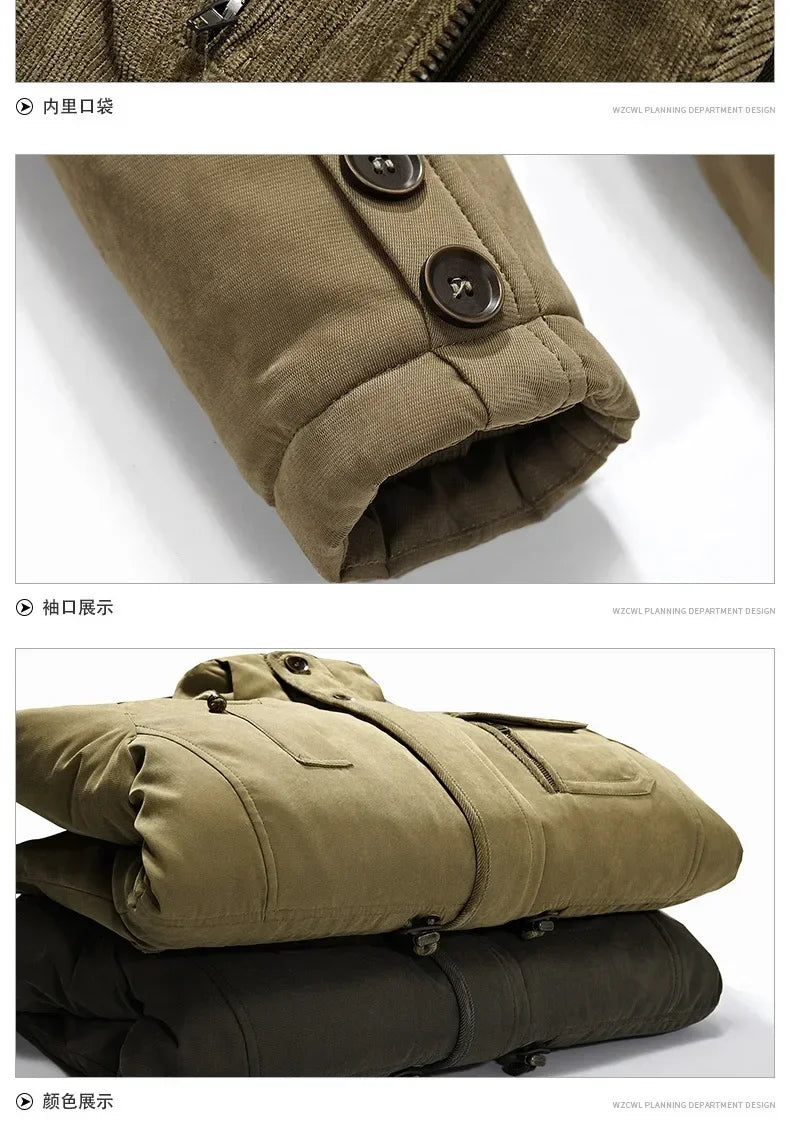 New Parka Men Coats Winter Jacket Men Thicken Hooded Waterproof Outwear Warm Coat Casual Mens Jackets Overcoat Fur Thick coats