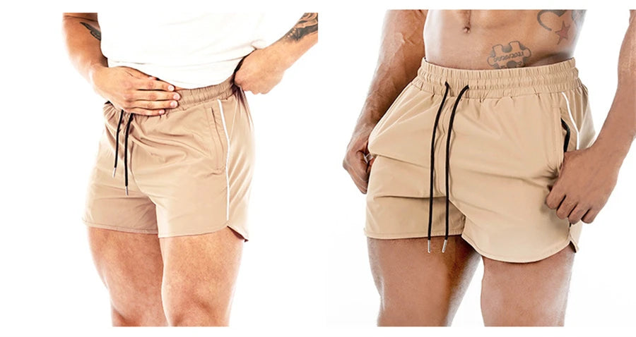 Men's Shorts 2023 Summer New Gym Jogging Exercise Shorts Men Sports Fitness Quick-drying Beach Multiple Pockets Running Shorts