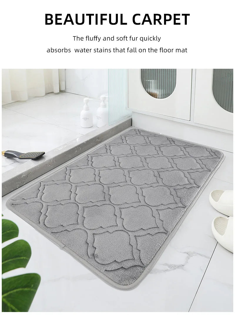 Striped Bath Mat,absorbent Quick-drying Kitchen Carpet,anti-skid Ultra-soft into the Carpet,ideal Bathroom Products for Bedroom.