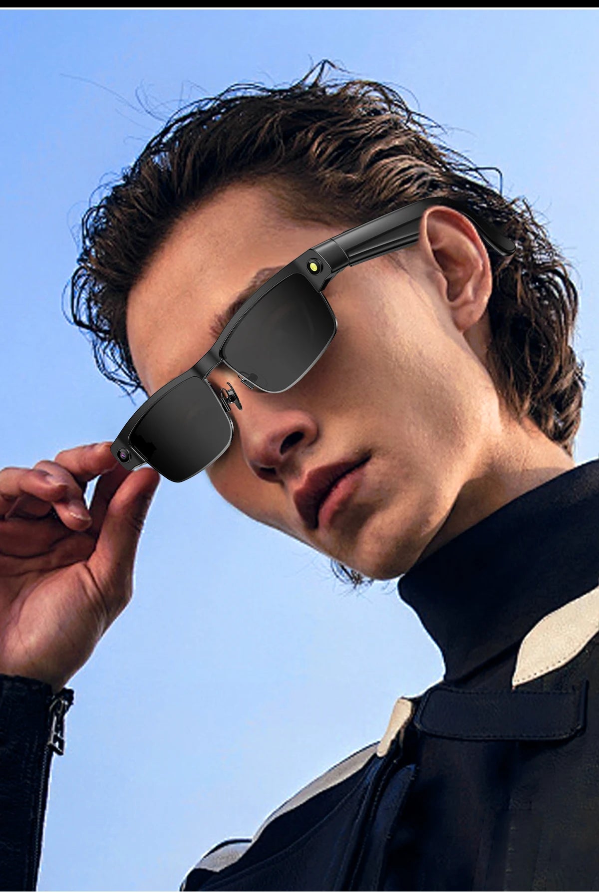Smart AI Glasses With 8MP HD Camera Chat GPT Touch Sport Sunglasses Bluetooth Call Video Music Player Object Recognition