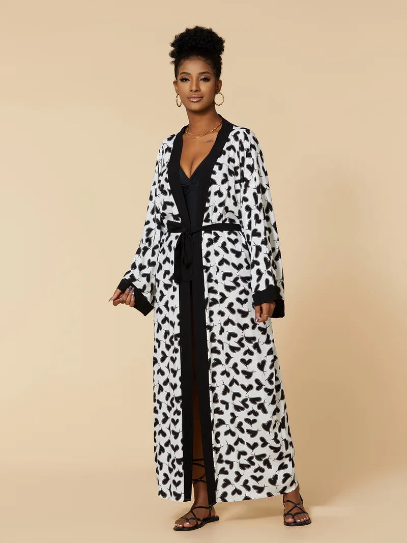 Para Praia Kimono Beach Robe Swimsuit Cover Ups Beachwear Long Flared Sleeve Dress Sarong Women Loose Cardigan Bikini Covers