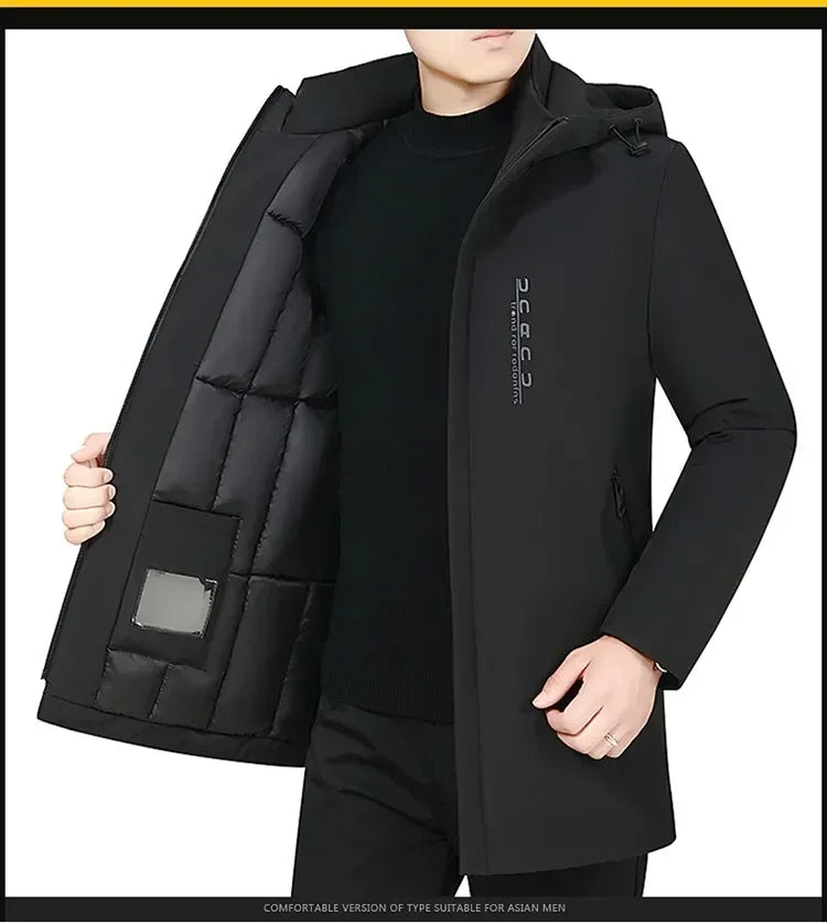 Hooded Plus Size Winter Parka Mens New Casual Thicken Cotton Fashion Cotton Male Jacket Hooded Outwear Windproof Warm Coat