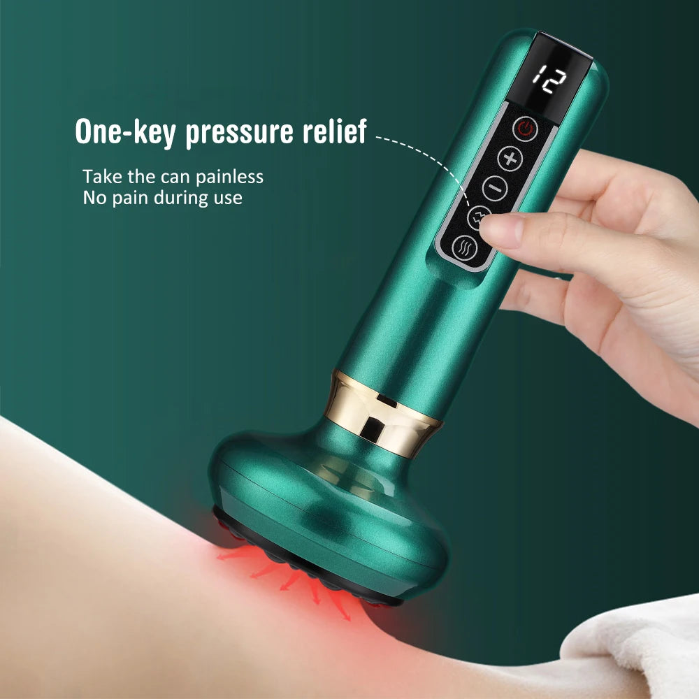 Electric Suction Medical Cupping Therapy Set Beauty Massager Glass Jars Anti Cellulite Cupping Vacuum Slimming Guasha Massage