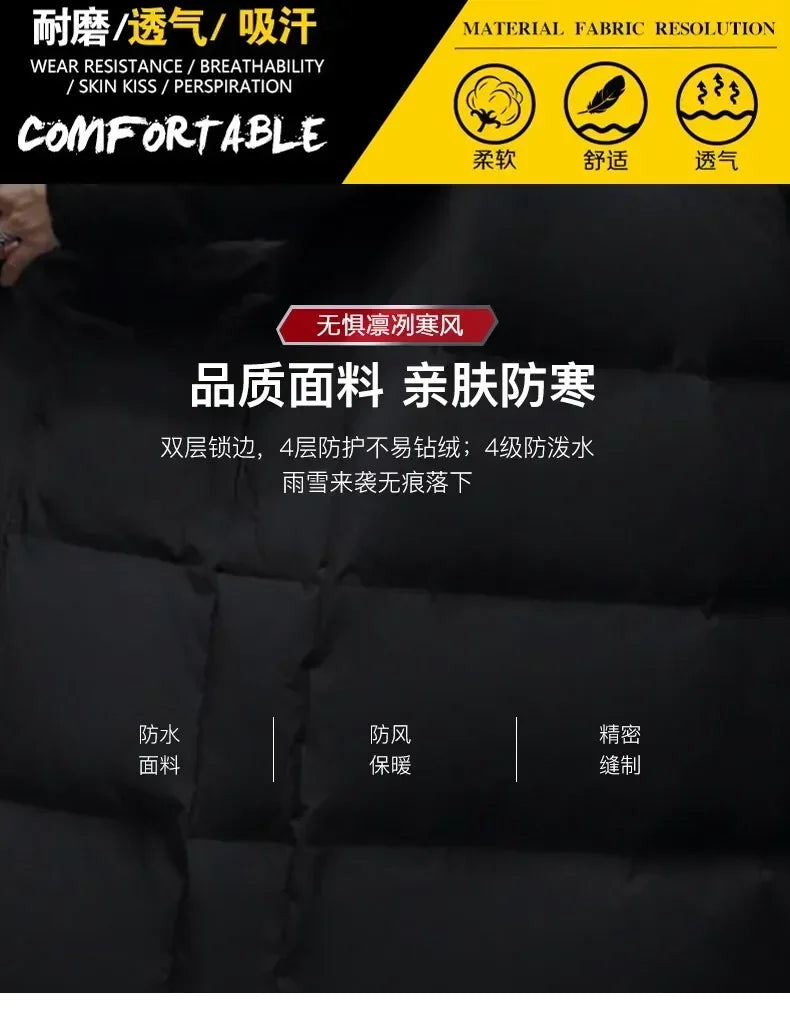Men's Slim Cotton Long Coat High Quality Design Hot Casual Parka Men Clothes Unisex Outdoor Leisure Parka Cotton-Padded Parkas