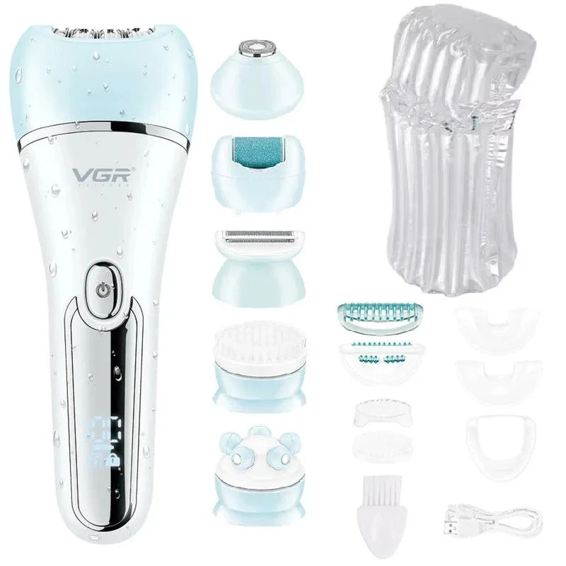 Original VGR Electric Women Epilator Female Shaver Leg Body Hair Removal Lip Chin Depilatory Lady Bikini Trimmer Facial Hair Re