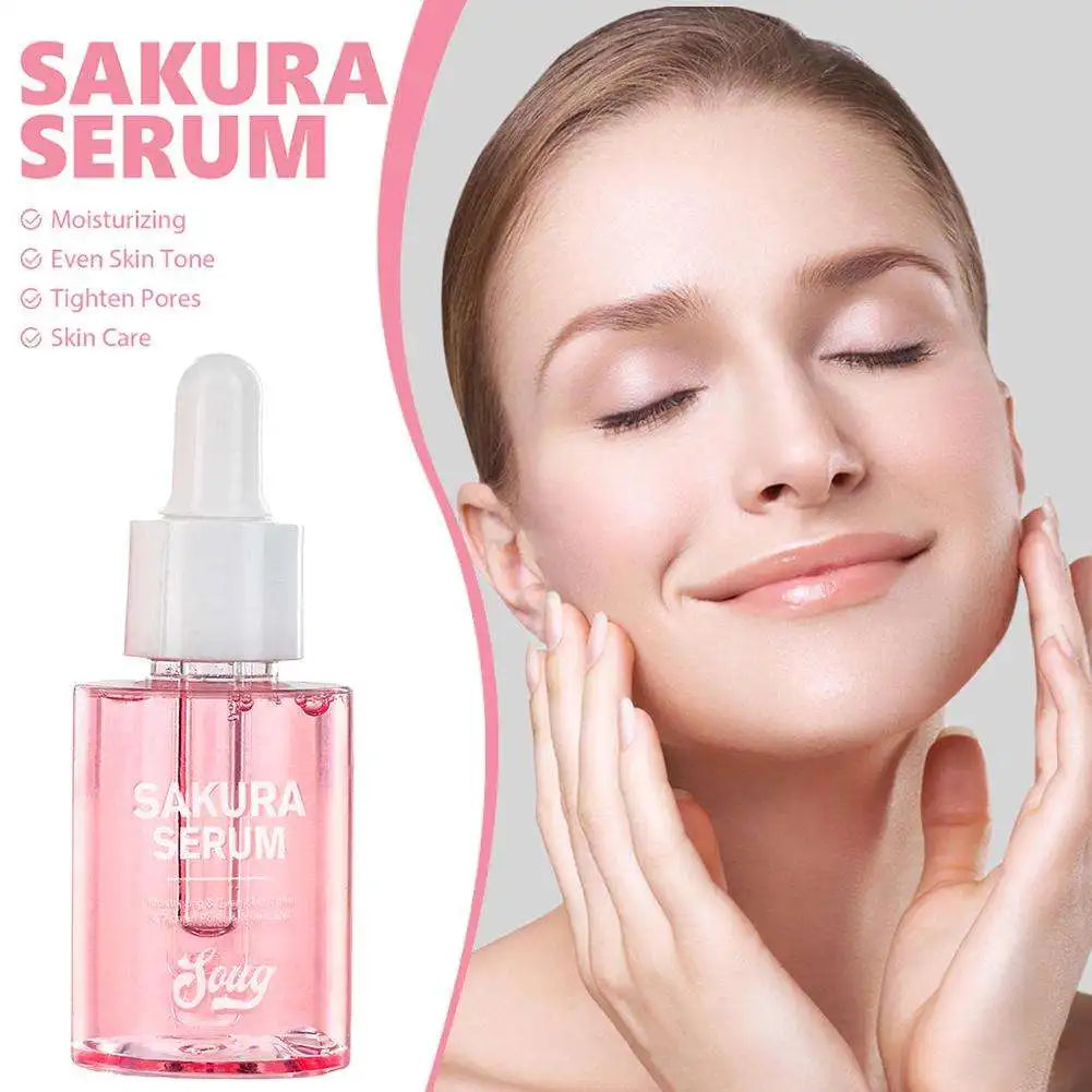 Niacinamide Sakura Serum Face Essence Deep Cleansing Moisturizing Dry Skin Shrink Pores Beauty Facial Skin Care Products 2/1pcs