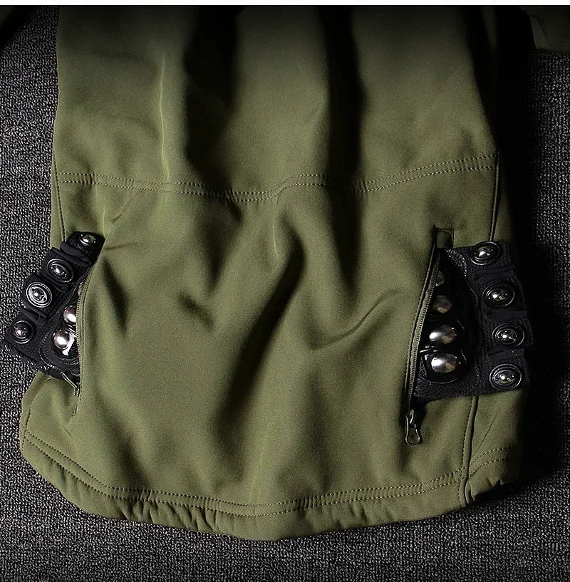 5XL 6XL Low Price Sale of Men's Outdoor New Soft Shell Waterproof and Cut Resistant Thick Wool Fleece Multi Pocket Tactical Set