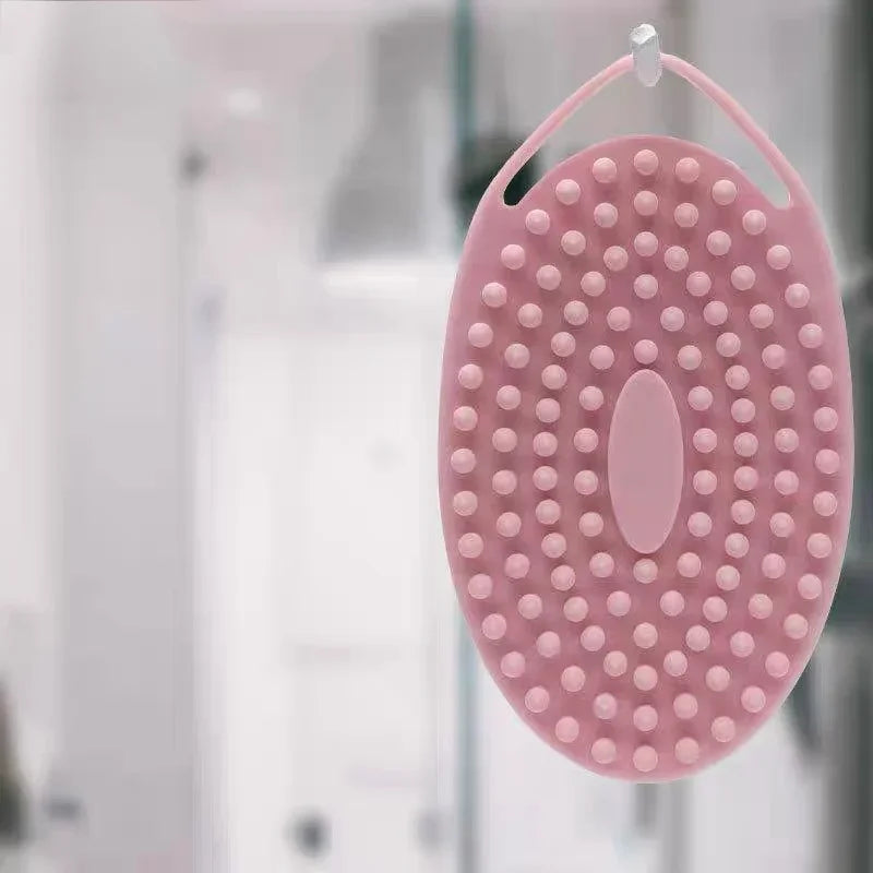 2 in 1 Soft Silicone Body Brush Wash Bath Shower Exfoliating Skin Fit For Baby Bath Shampoo Facial Massage Brush