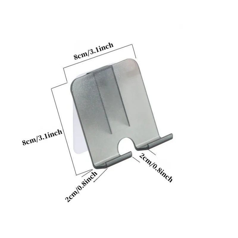 Plastic Wall-Mounted Mobile Phone Holder for Bathroom Sink and Kitchen Charging Support Bracket - Lazy Chasing Drama Phone Stand