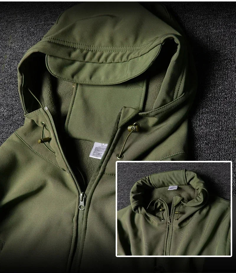 5XL 6XL Low Price Sale of Men's Outdoor New Soft Shell Waterproof and Cut Resistant Thick Wool Fleece Multi Pocket Tactical Set