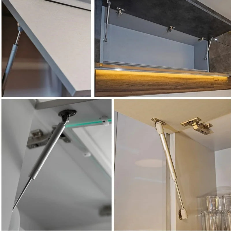 4PCS Cabinet Door Gas Struts 6-20KG Lift Supports Gas Spring Lid Support Gas Props/Shocks Kitchen Cupboard Hydraulic Hinge