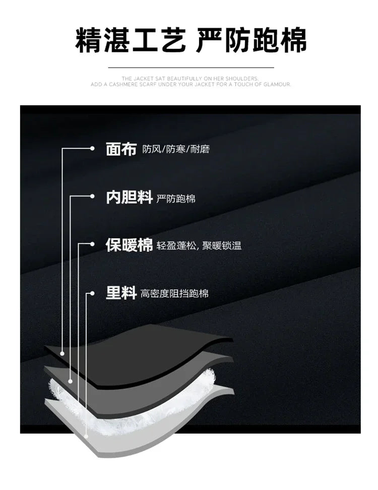 Mens Hooded Jackets Casual Outwear Long Parkas Men New Autumn Winter Warm Waterproof Parkas Jacket Coat 2 PIECES Winter Parkas