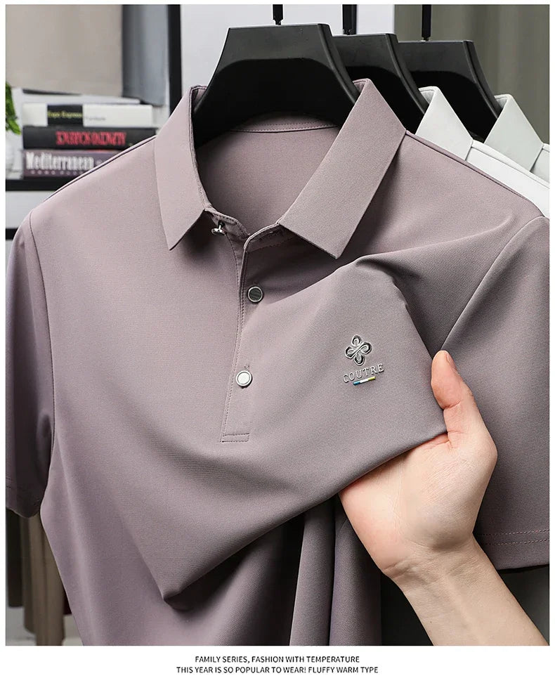 BROWON 2025 Summer Smart Casual Man Polo Shirts Short Sleeve Turn Down Collar Men Polo T Shirt Luxury Brand Clothes