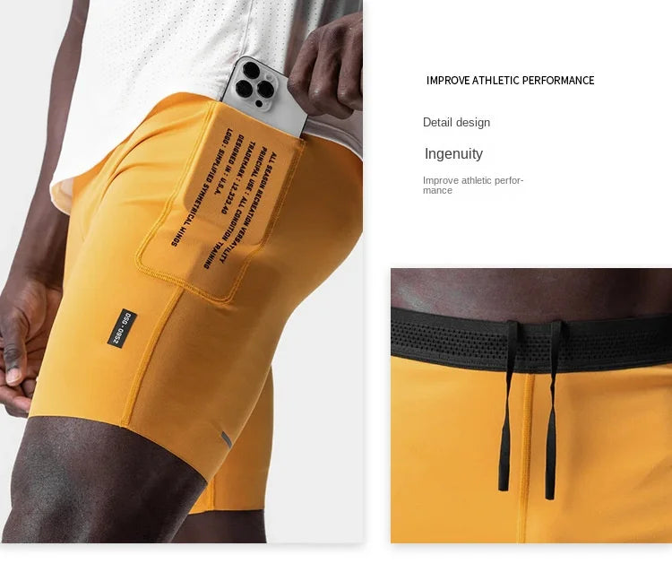 Men's Summer Quick Dry Sports Skinny Slim Stretch Shorts Man Running Gym Fitness Jogger Short Pants Male Bodybuilding Leggings